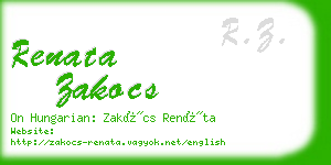 renata zakocs business card